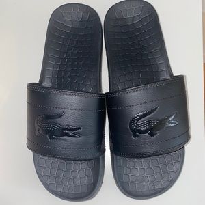 Leather Lacoste Slides